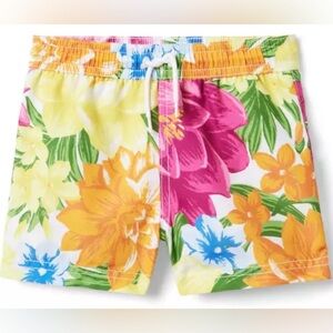 Janie and Jack Tropical Floral Boys Swim Shorts size 6